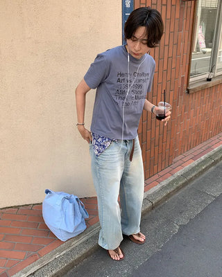 Vintage Lettering Short-Sleeve T-Shirt