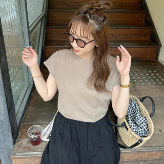 Round neck short-sleeve T-shirt