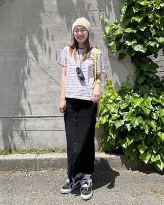 Casual striped short-sleeved T-shirt