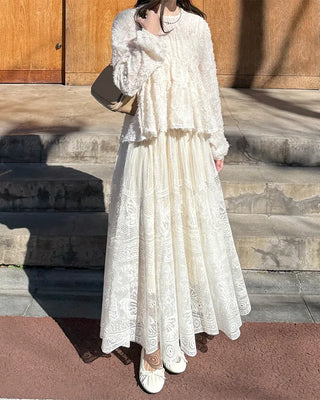 Flower lace blouse