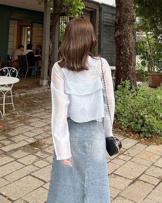 Frill Bistier Blouse Set