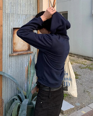 Standard fit hooded zip-up