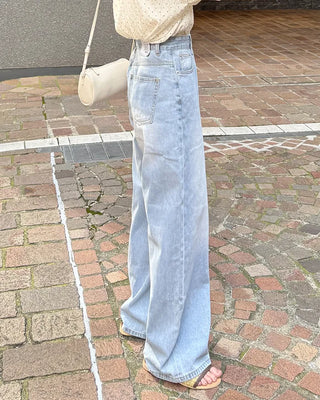Wide-fit denim pants