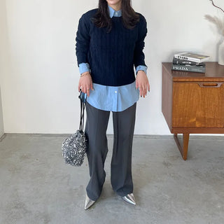 Soft wide slacks