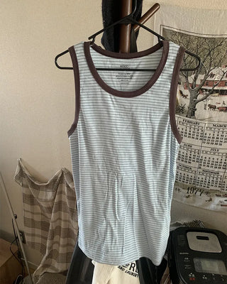 Striped sleeveless top