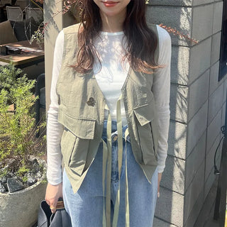 Round neck sheer long T-shirt