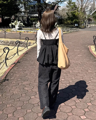 Lace banding pants
