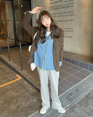 Patch pocket denim shirt
