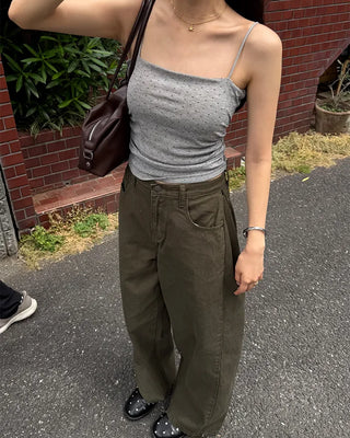 Polka dot cap camisole