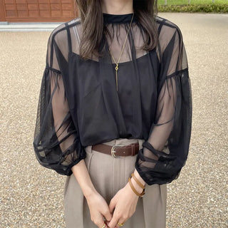 Sheer layered blouse