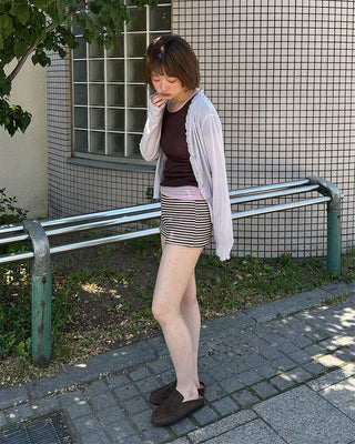See-through short-sleeve T-shirt