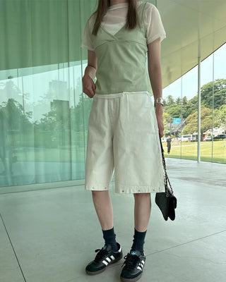Studded Bermuda shorts
