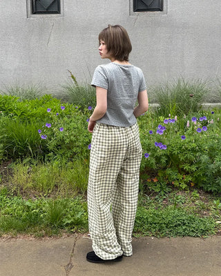 Checked Summer Easy Pants
