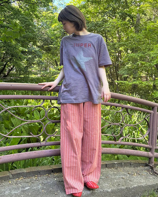 Vintage star print short-sleeved T-shirt