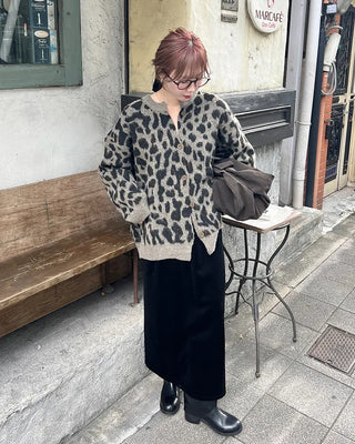 Velvet long skirt