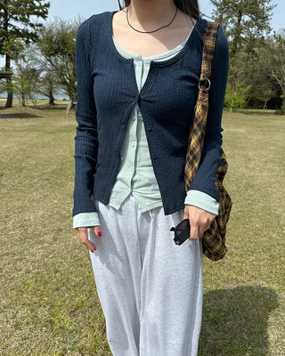 Ribbed Cardigan