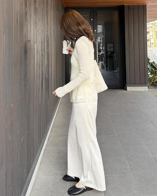 Satin long skirt