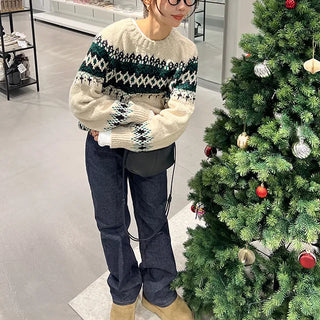 Nordic pattern knit