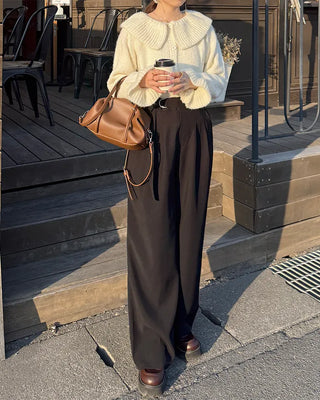 Frill collar cardigan