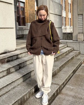 Simple elastic waist jogger pants