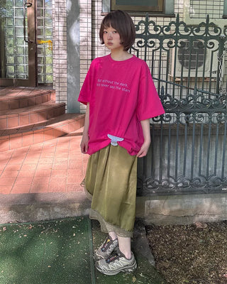 Round neck loose fit t-shirt