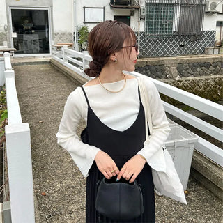 Boat neck knit