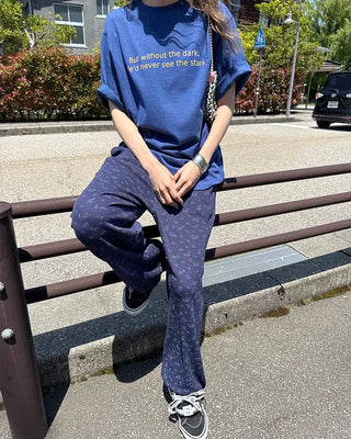 Flower Summer Waffle Easy Pants