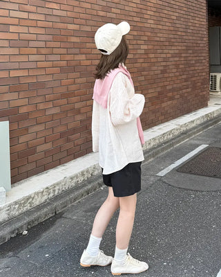 Pintuck shorts