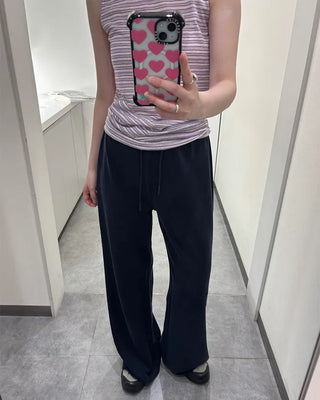 String waist sweatpants