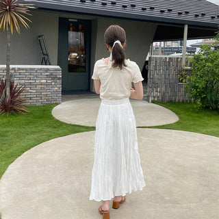Wrinkle long skirt