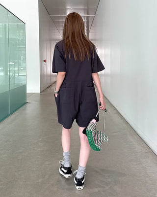 Simple short jumpsuit