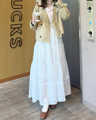 Belted Short Trench Coat