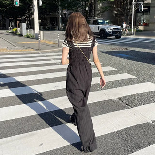 Shoulder Frill Washer Jumpsuit