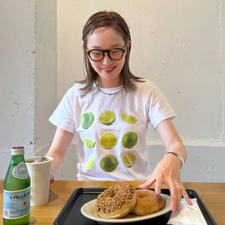 Lime print T-shirt