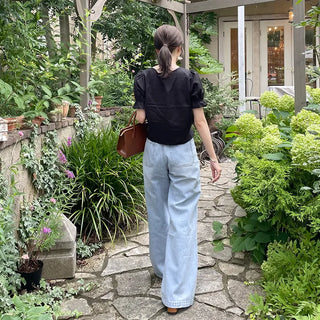 Ribbon frill blouse