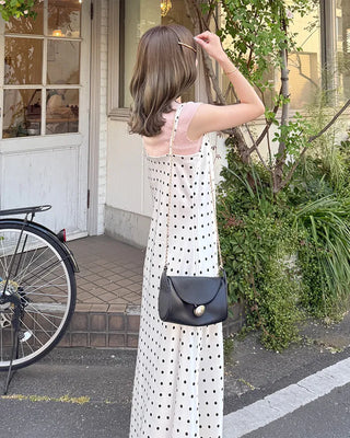 Polka Dot Long Camisole Dress