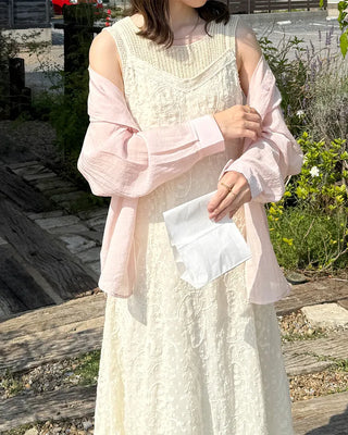 Pastel-colored sheer shirt