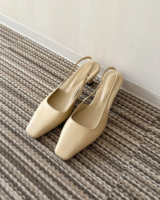 Slim Square Toe Slingback