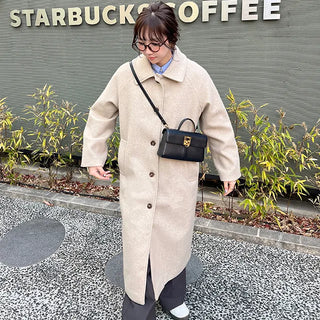 Basic belted long coat
