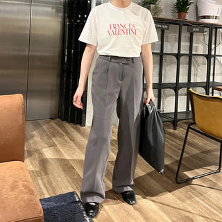 Pintuck slacks