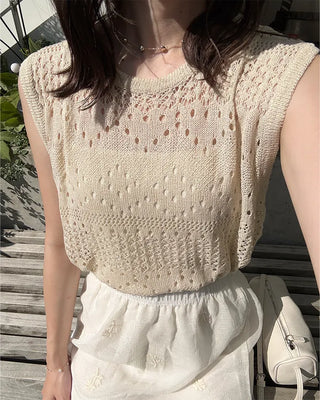 Openwork Sleeveless Knit