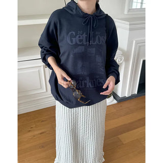 DARKNESS Print Hooded Sweatshirt