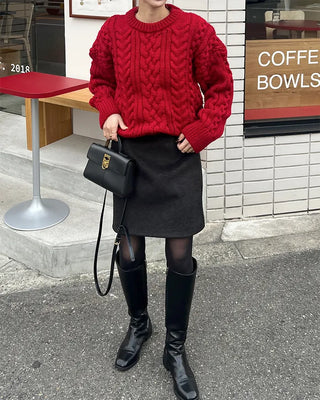 Cable Round Neck Knit