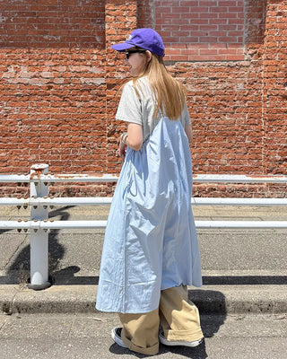 Side drawstring camisole long dress