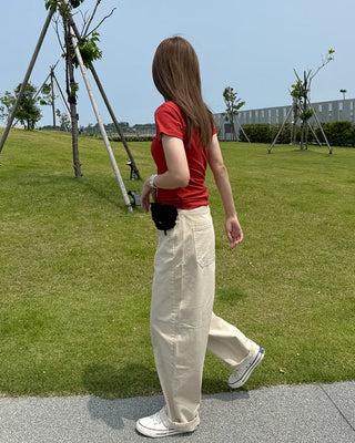 Cotton wide-leg pants