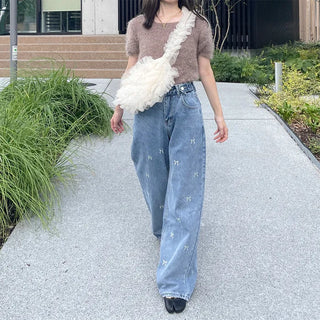 Round neck boa knit