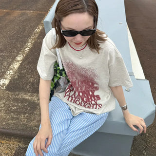(Unisex) Gradient Lettering T-Shirt