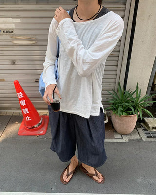 Leather strap thong sandals