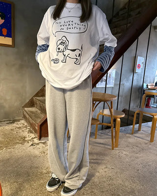 Dog lettering T-shirt