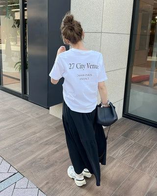 Back Venue Lettering Short-Sleeve T-Shirt